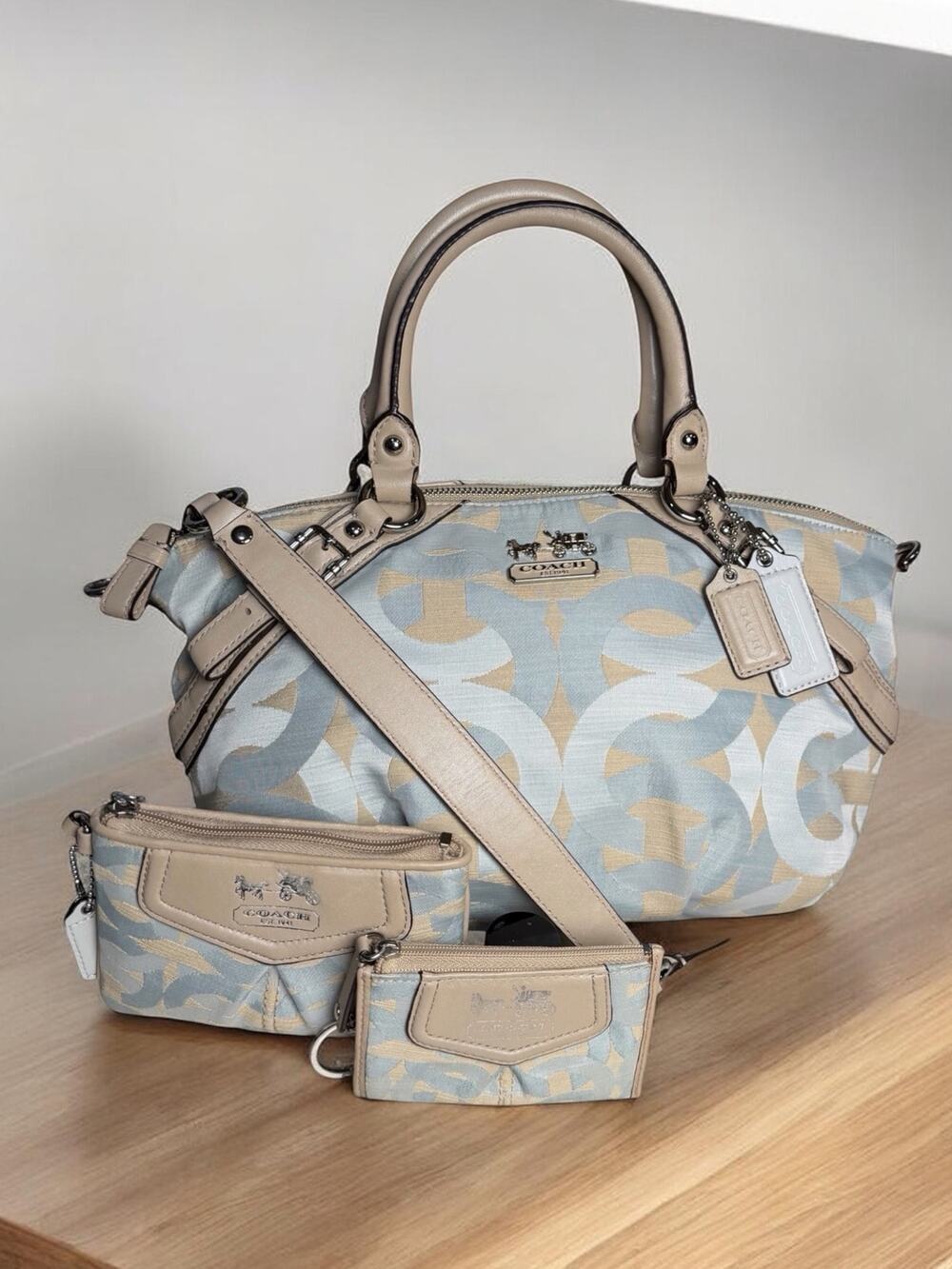 Y2K Coach 17078 Madison Sophia OP Art Satchel Bag 3 Piece Set 